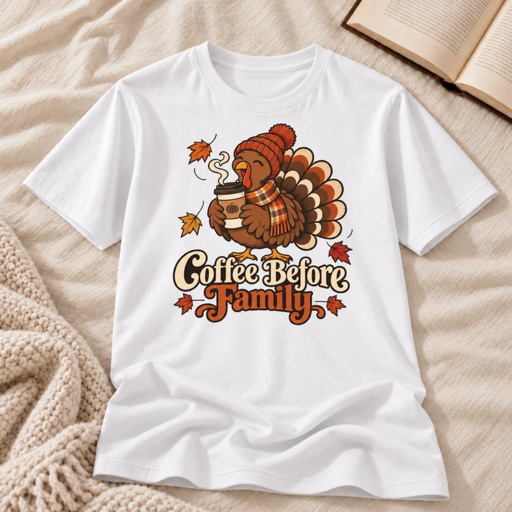 Coffee before Family T-shirt