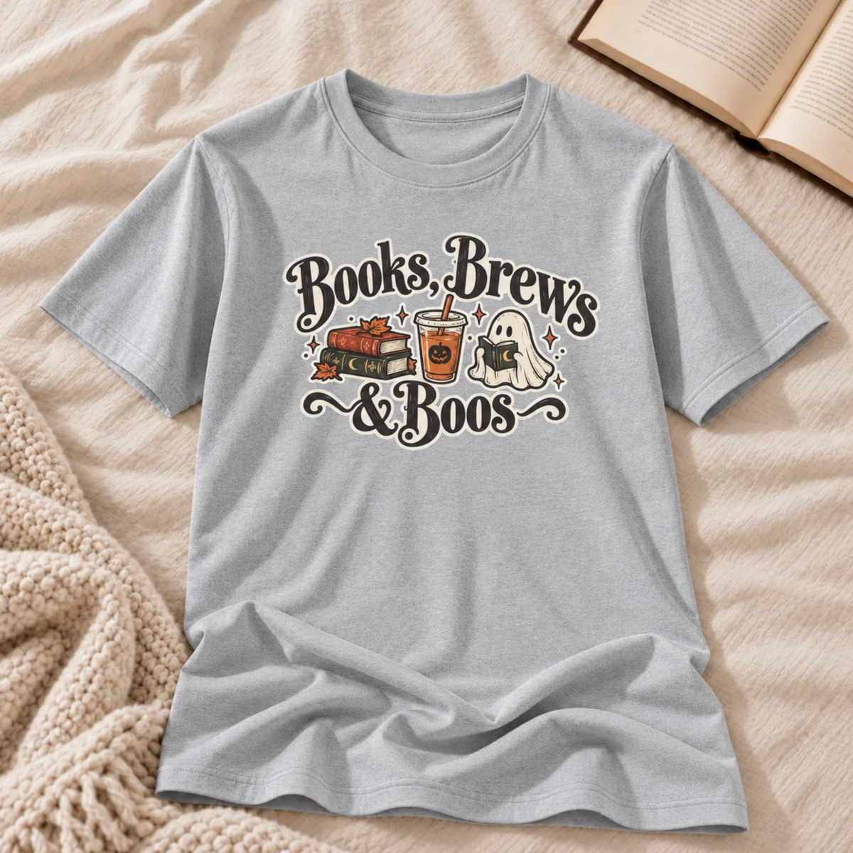 Books, Brews & Boos T-shirt