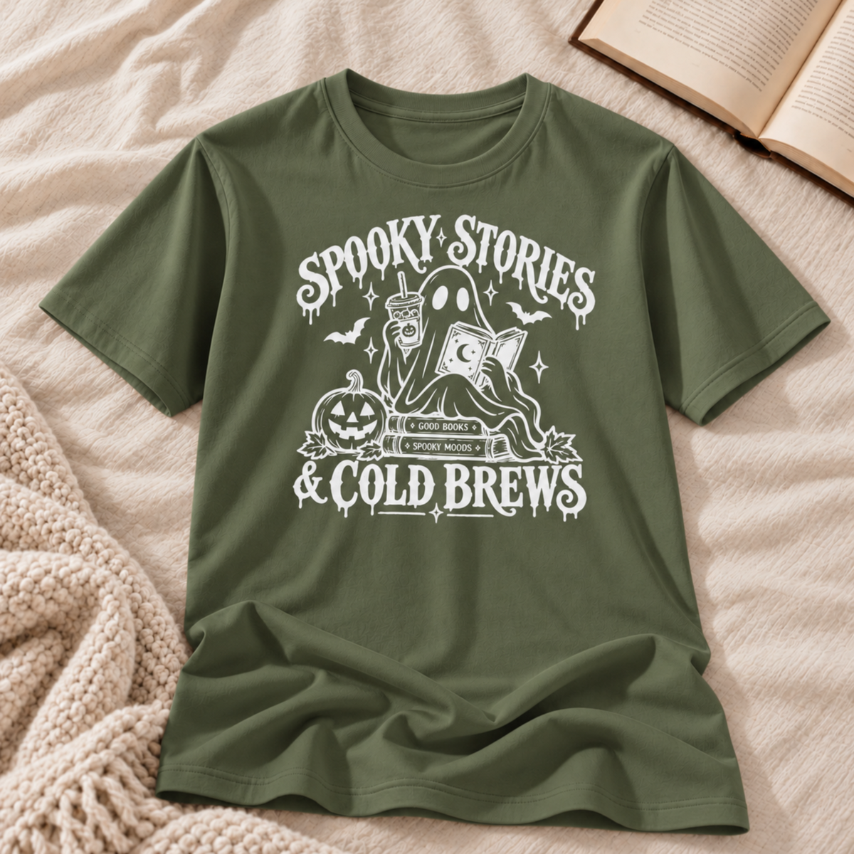 Spooky Stories & Cold Brews T-shirt