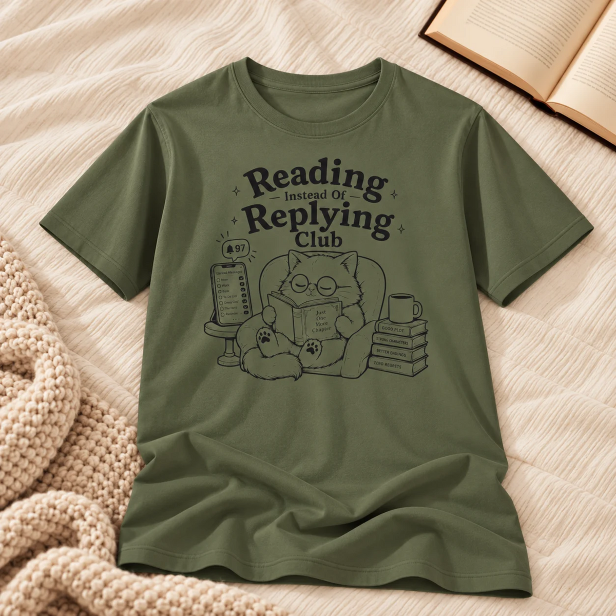 Reading Instead of Replying T-Shirt