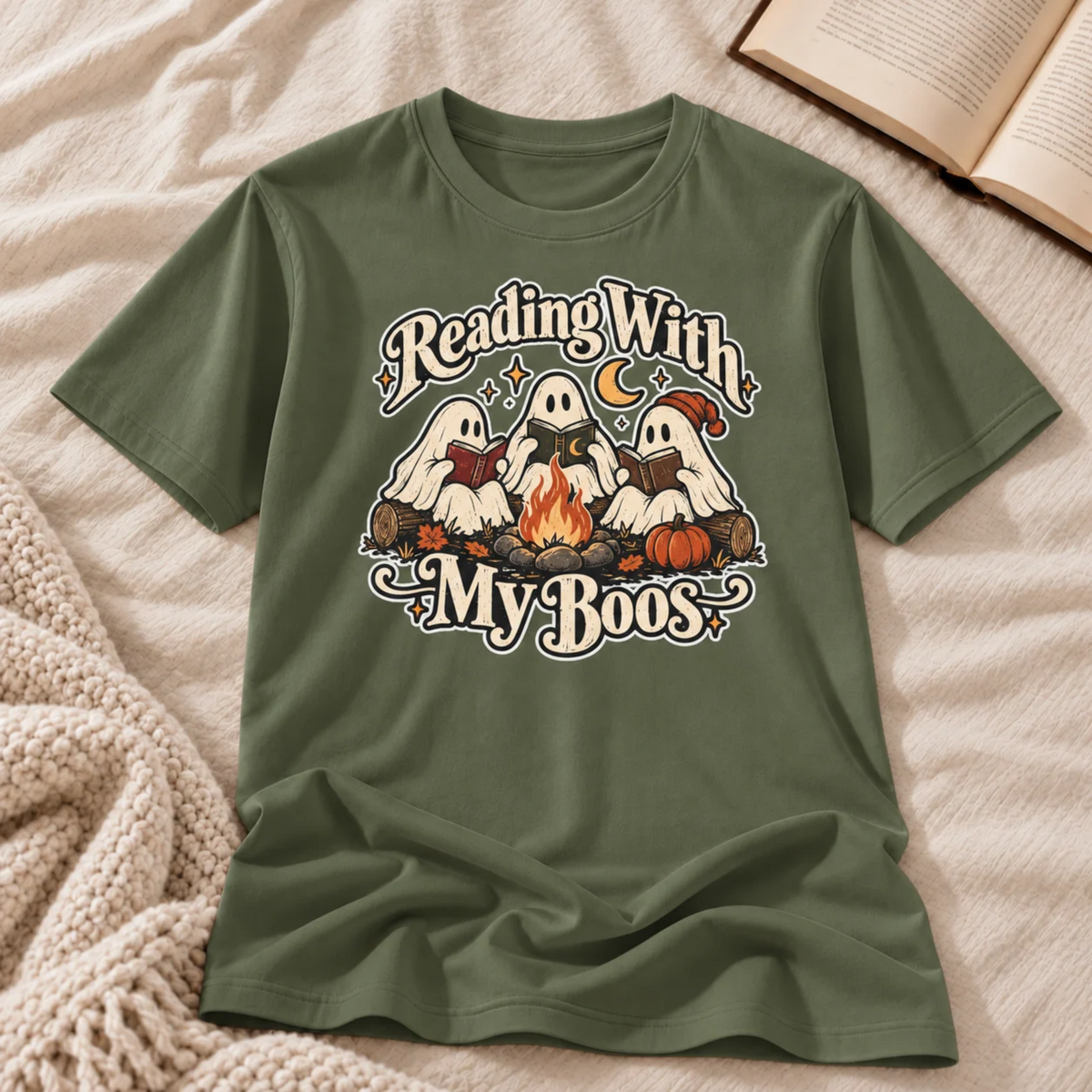 Reading With My Boos T-shirt