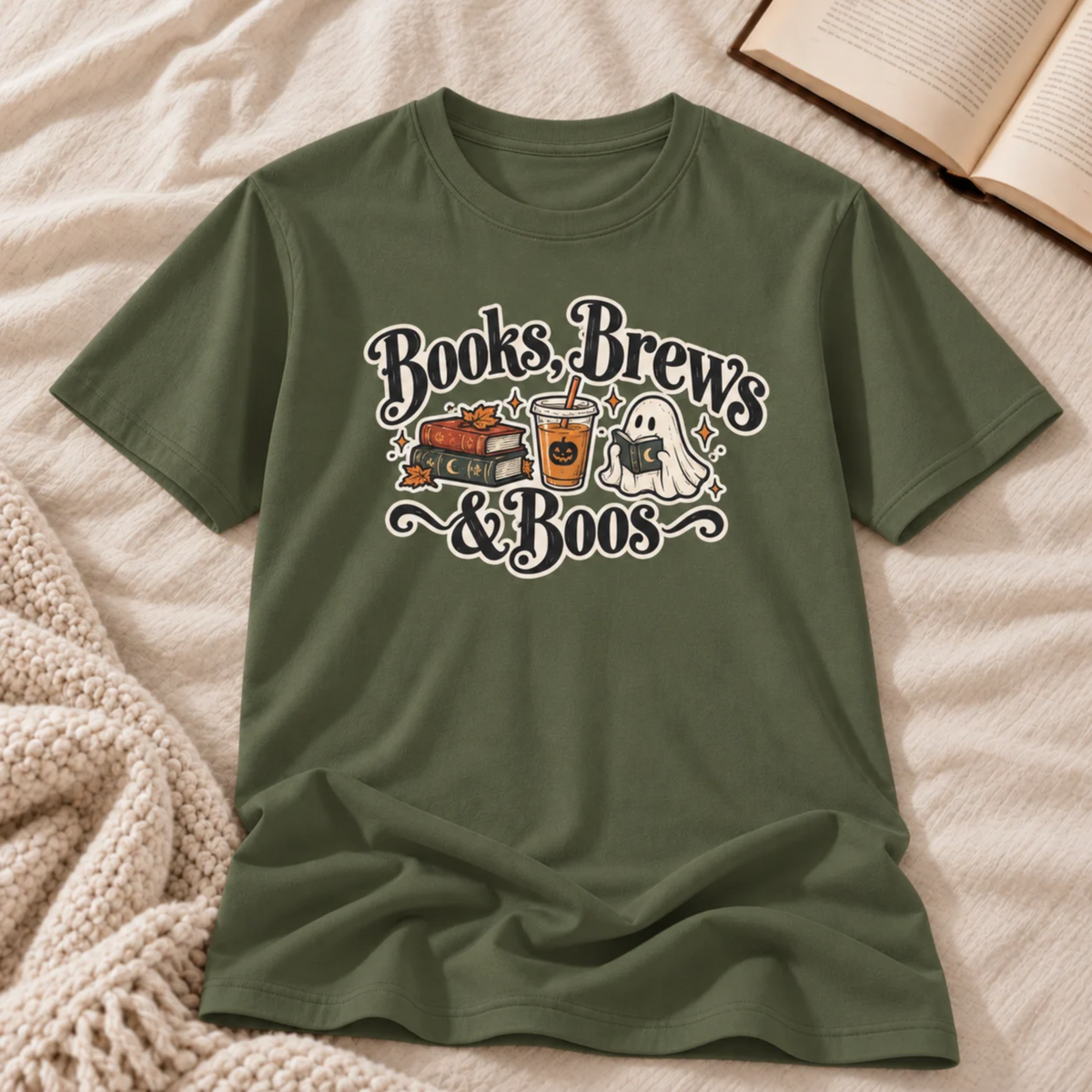 Books, Brews & Boos T-shirt