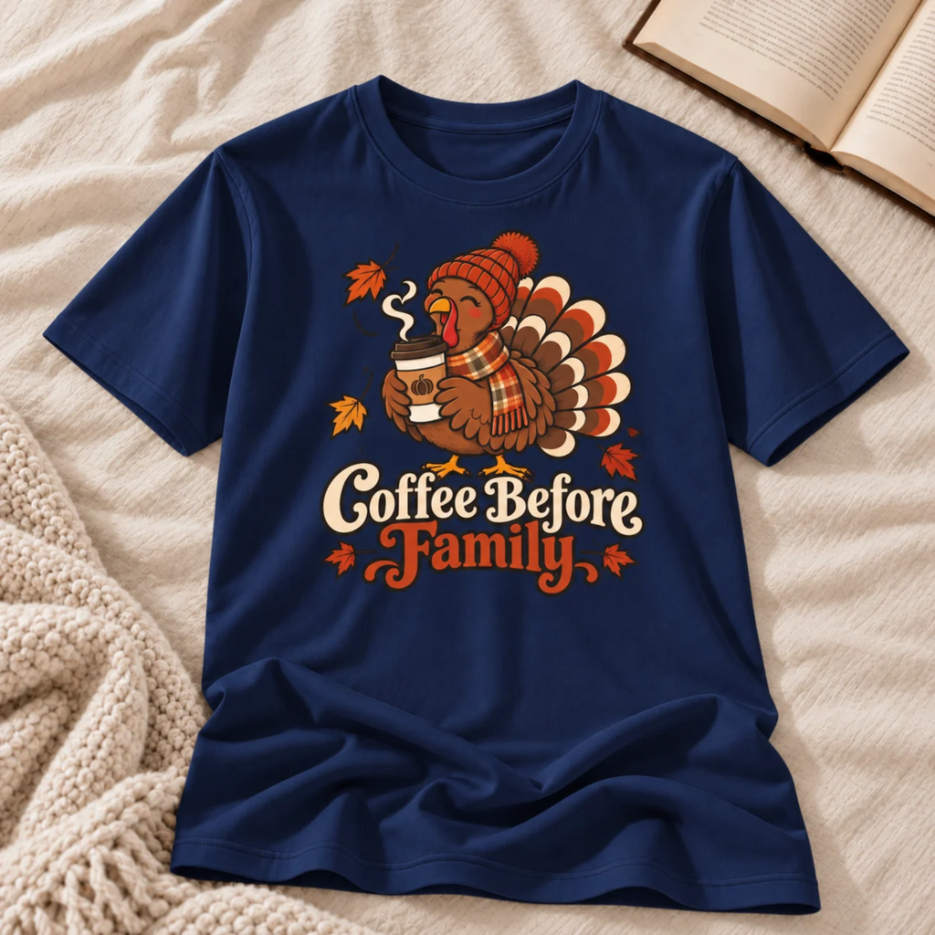 Coffee before Family T-shirt