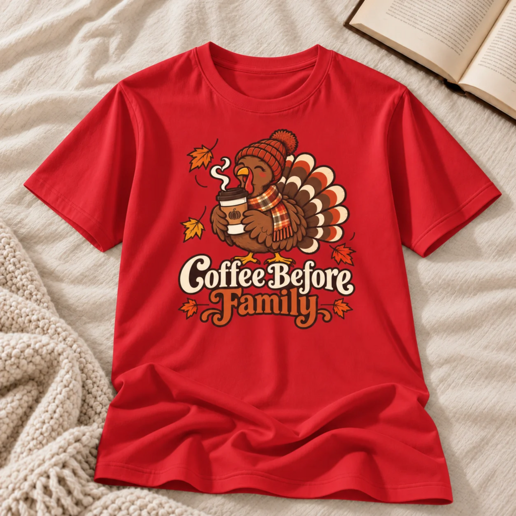 Coffee before Family T-shirt